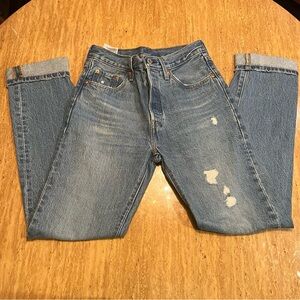 LEVIS 501 ORIGINAL FIT JEANS - ATHENS CROWN 0358 Size W25 L32